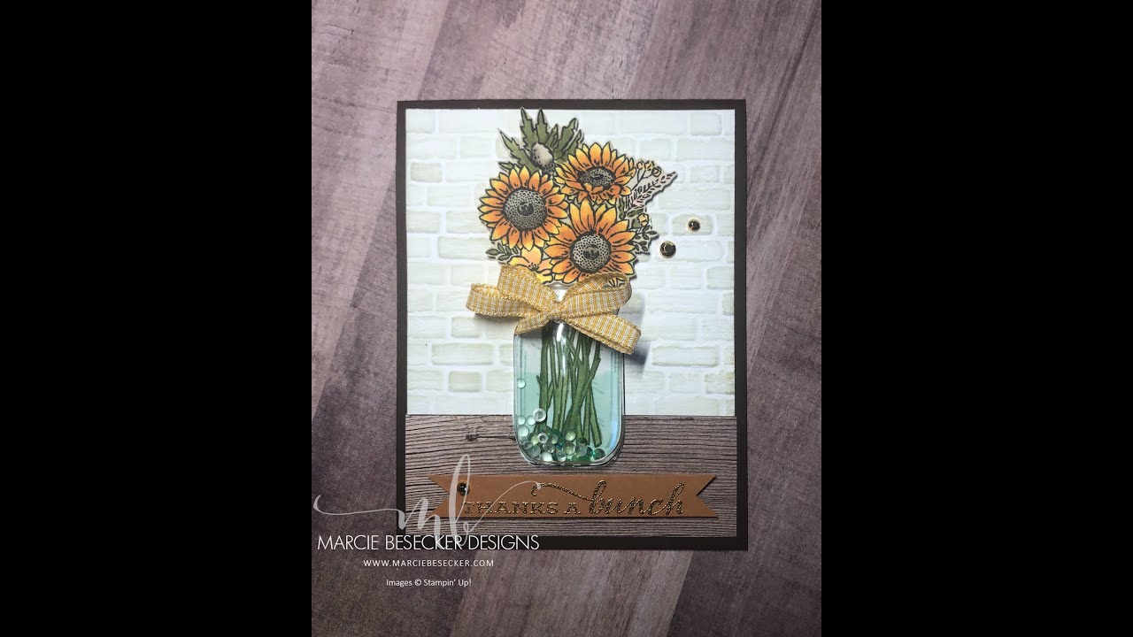 Jar Of Flowers Shaker Card Stampin Up Youtube