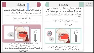 Siffat Live classes Lesson 5  Ist'ila , Istifal  صفات لازمہ متضادہ استعلاء ، استفال