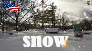 A snowy day in Syracuse NY- USA (4K)