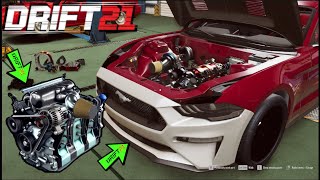 DRIFT21 PC - Building First 3 ROTOR Engine In A Mustang!! ???hp