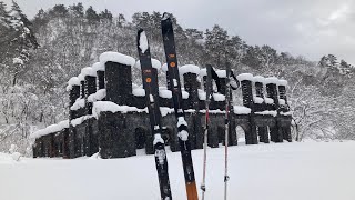 【BCXC】ドカ雪の阿賀のラピュタへ　持倉鉱山跡　FISCHER TRAVERSE 78