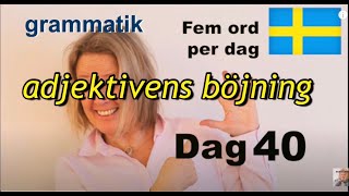 Day 40 - Five words a day - Adjectives - congruens - Learn Swedish A1 level CEFR - For free!