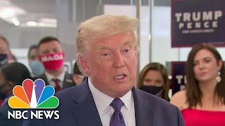 Trump Visits Campaign Staff In Final Hours Of 2020 Race | NBC Nightly News