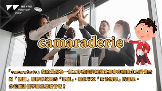 渥茲華英語 - 威廉發音小學堂｜camaraderie