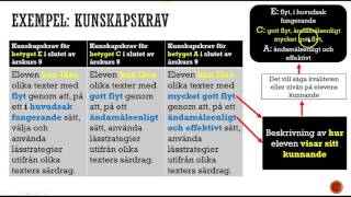 Del 3: Kursplan - modermål: Kunskapskrav