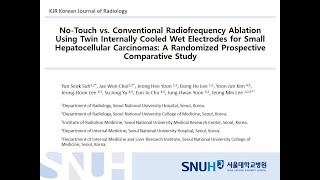 [Listen to Authors] No Touch RFA vs. Conventional RFA for Small HCCs