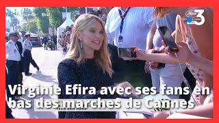 #Cannes2023. Virginie Efira rencontre ses fans en bas des marches pour le film de Valérie Donzelli