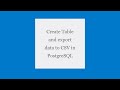 How to create a table and export data to CSV in PostgreSQL | SQL Query result to CSV