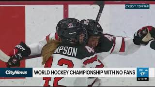 Empty stands at Women's World Hockey Championship