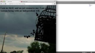 CSS Fullscreen Background Image - Adding Text: (2/2)