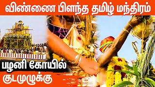 மலர் தூவ கோலாகலமாக நடந்த பழனி குடமுழுக்கு | Kumbabishekam at Palani Temple #pazhani #aanmeegaglitz