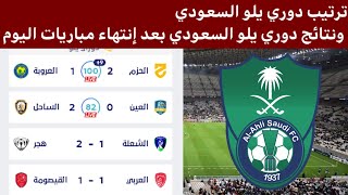 ترتيب الأهلي السعودي في دوري يلو السعودي بعد إنتهاء مباريات اليوم الأربعاء.