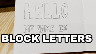How to Draw Block Letters - theartproject chad brown