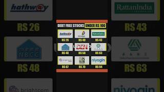 Debt free Penny Stocks Under Rs. 100 #Stockmarket #Stocks
