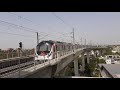 Delhi Metro Pink Line train arrives at Mayur Vihar POCKET 1 station