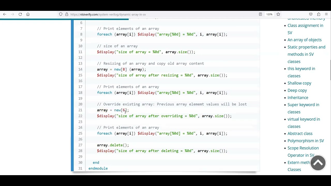 Dynamic Array In SystemVerilog - YouTube