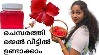 🌺Hibiscus gel making at home🌺 ചെമ്പരത്തിപ്പൂ കൊണ്ട് ജെൽ ഉണ്ടാക്കാം വീട്ടിൽ തന്നെ❤️❤️❤️