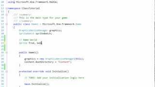 XNA Tutorial 7 - Classes