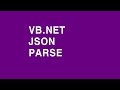vb.net json parse coding practice