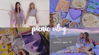 purple picnic date with bestie 🧺💜