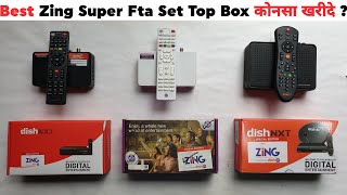 dish tv zing super fta box vs d2h zing super fta box || Best zing super fta set top box || dish tv