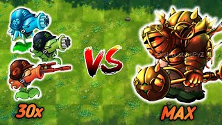 PvZ Fusion 1 Challenge!! | 30x Plants VS Obsidian Gargantuar King - Who Will Win?