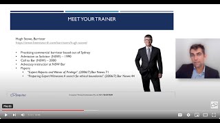 Lay Witness Cross Examination self-paced online training - Free CPD/CLE Course Video - Intro