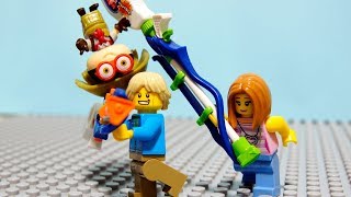 【LEGO遊び】スプラごっこ どうしたんだいブキチさん？スクイックリンαとβで対決してデータ収集ごっこ【アナケナ\u0026カルちゃんのキッズアニメ】Splatoon