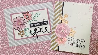 Falling Flowers Cards