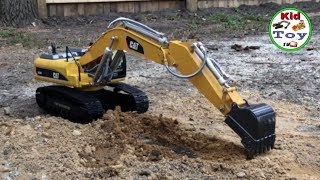 RC EXCAVATOR HUINA 580 HYDRAULICS || first time get dirty