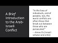 Flash Talk: A Brief Introduction to the Arab-Israeli Conflict