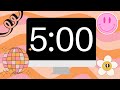 Five Minute Retro Timer / CHILL LOFI Timer / 5 minute countdown / Classroom, Work, Cleaning/ Chime