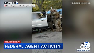 Federal agents break car window, detain man in West Town: VIDEO