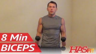 8 Minute Blasting Biceps Workout at Home - Bicep Exercises with Dumbbell - Biceps Work Out Training