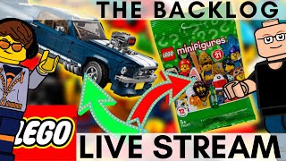 THE BACKLOG #13 LEGO MUSTANG UPGRADE & OPENING CMF 21 - LIVE STREAM BUILD