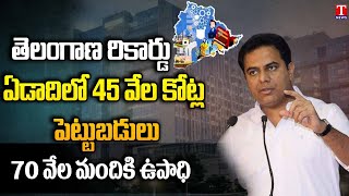 తెలంగాణలో పెట్టుబడులు 2022, విలువ 45,190 కోట్లు | టి న్యూస్