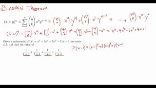 Binomials Part 2: Binomial Theorem