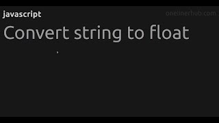 Convert string to float