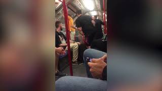 Chelsea fan shoved off the Tube