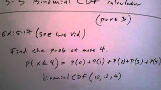 5 3 Binomial CDF at most