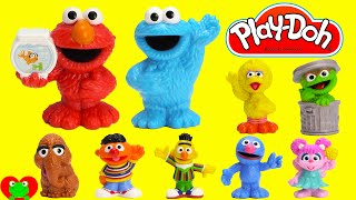 LEARN Colors with Sesame Street Play Doh Microwave Surprises