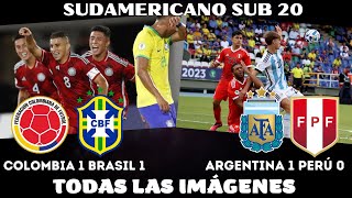 COLOMBIA 1 BRASIL 1, ARGENTINA 1 PERÚ 0 - RESÚMENES Y ANÁLISIS SUDAMERICANO SUB 20