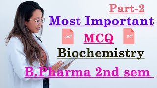 Mcq of Biochemistry (Bioenergetics) / Most Important MCQ of biochemistry / B pharma notes / Part-2