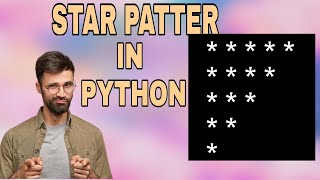 PYTHON CODE TO PRINT PATTERN USING NESTED LOOP #STAR PATTERN #SHORT | PATTERN QUESTION | EXPLAINED