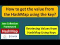 How to get the value from the HashMap using the key? |  HashMap (Get) | Java Collection Framework