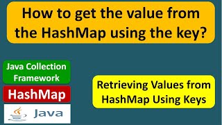 How to get the value from the HashMap using the key? | HashMap (Get) | Java Collection Framework