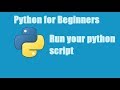 Python Tutorial for Beginners 2 - Run python script