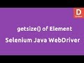 getSize() of Element using Selenium WebDriver