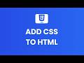 3 Ways to Add CSS to HTML: Inline, Internal & External