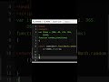 Javascript Math object methods Math.random(). #javascript #shorts #codingwithankit